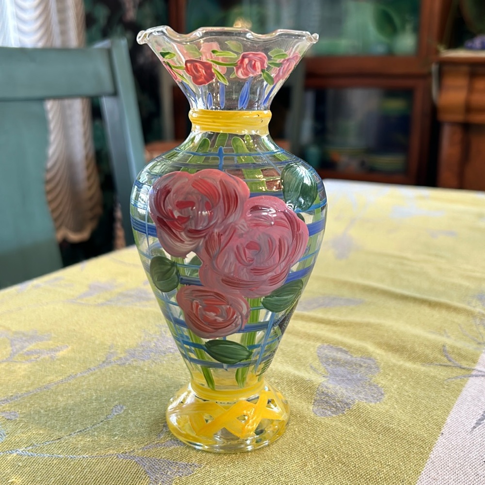 Tracy Porter Vintage Hand Painted Bud Vase